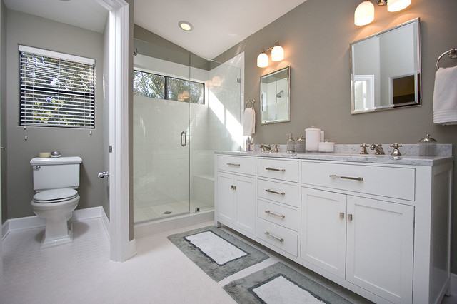 grey and white bathroom