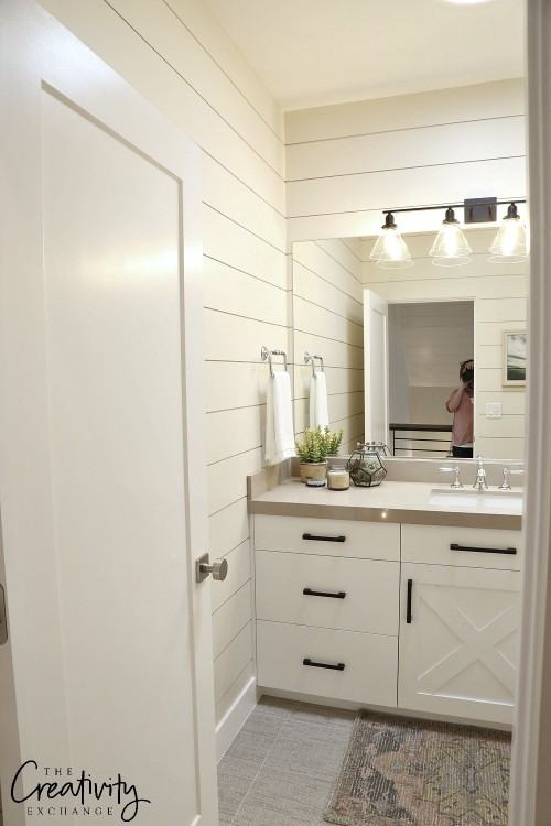 10 beautiful DIY faux shiplap and plank wall bathroom ideas